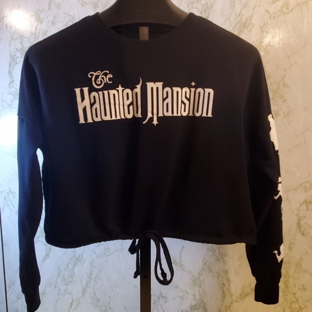 Haunted mansion draw string crop top